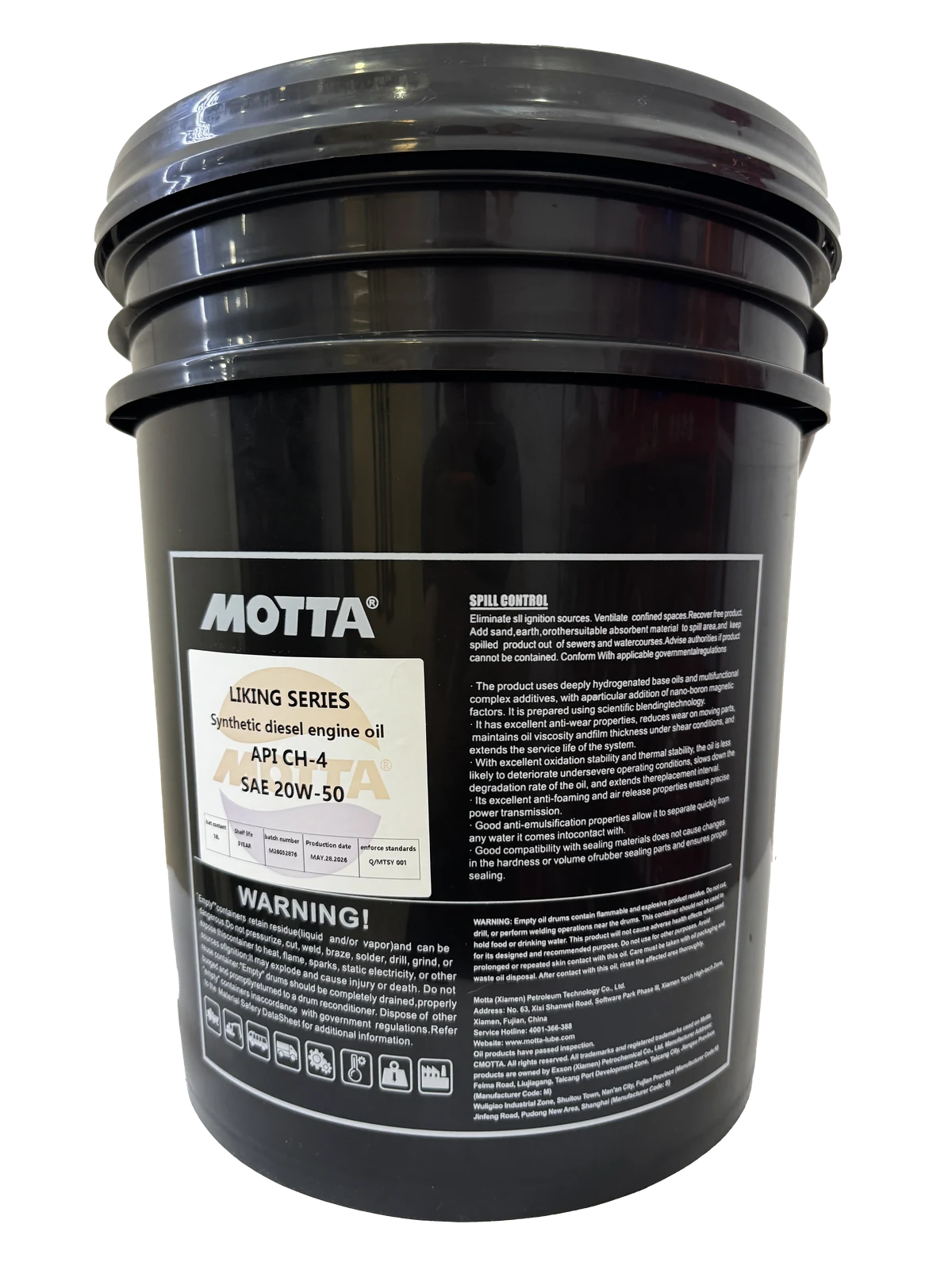 MOTTA LIKING CH-4 20W-50 emballage 18L confirmé